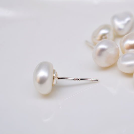 Barock SüßwasserPerle 925 Sterling Silber Ohrstecker