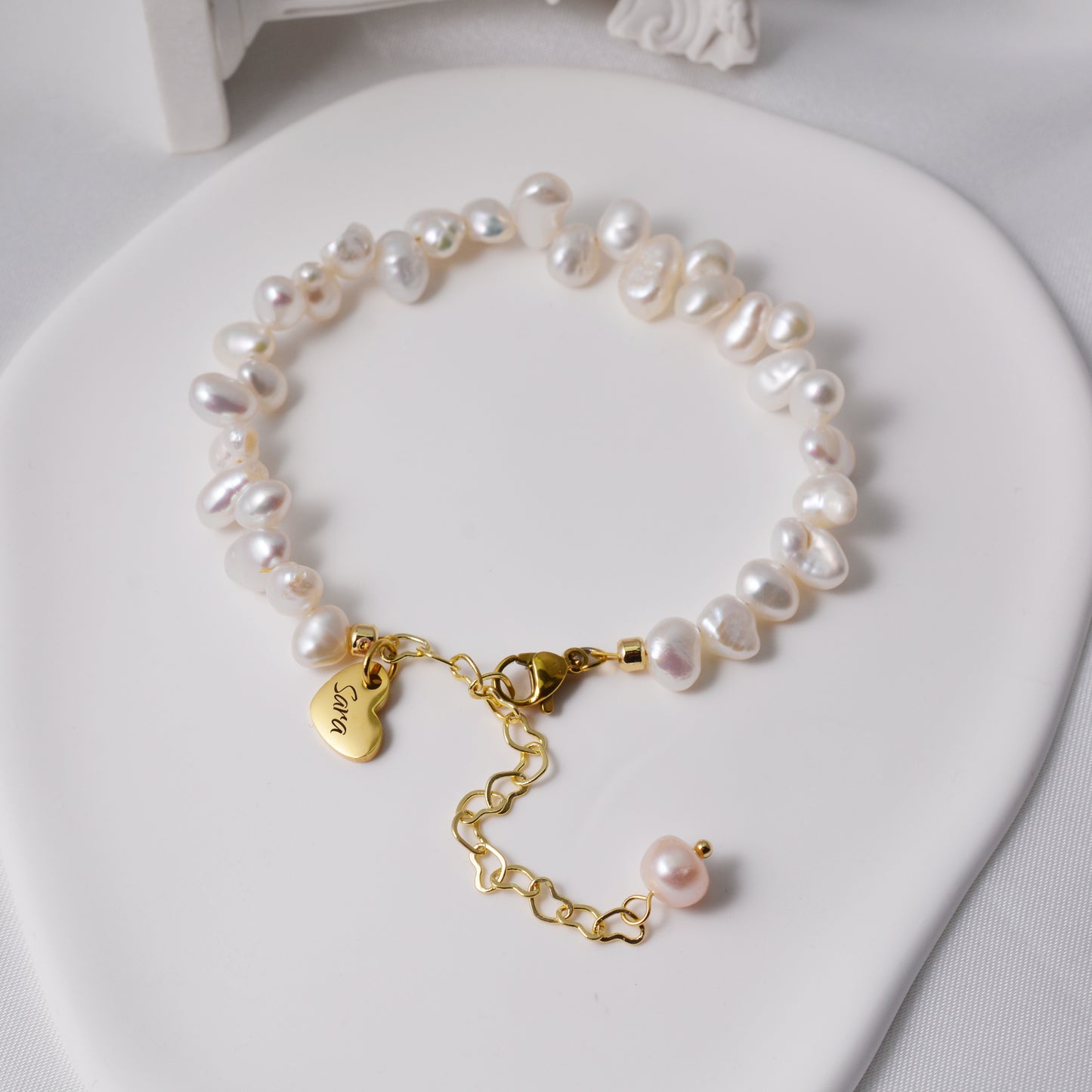 Personalisiertes Barock Süßwasserperlen Armband