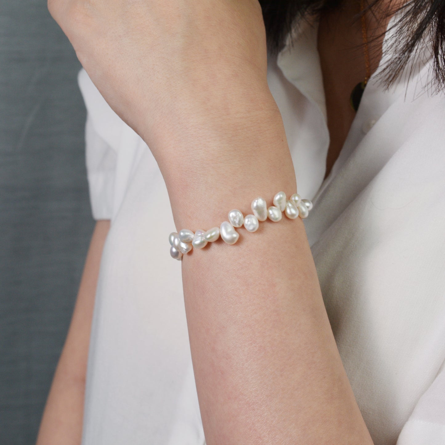 Personalisiertes Barock Süßwasserperlen Armband