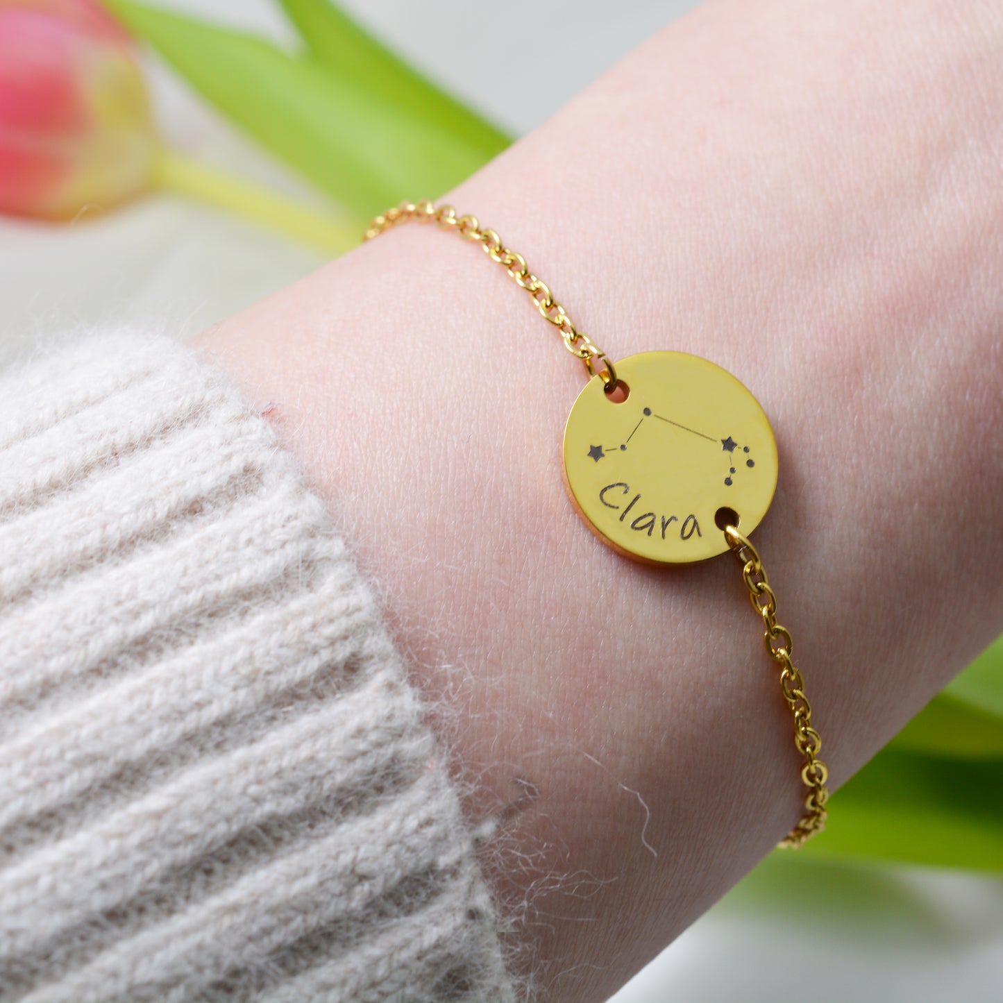 Personalisierbares Taufarmband, Gravur Schmuck