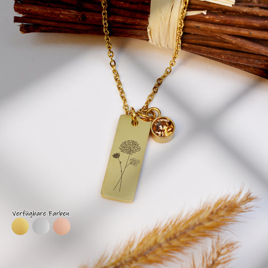 RechteckigeGravur Plättchen Halskette