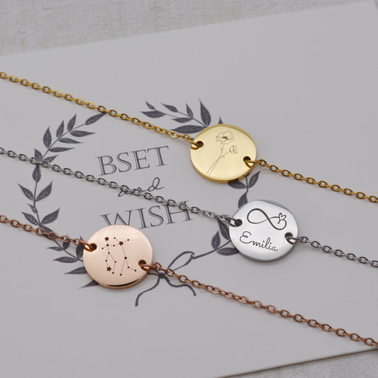 Personalisierbares Taufarmband, Gravur Schmuck