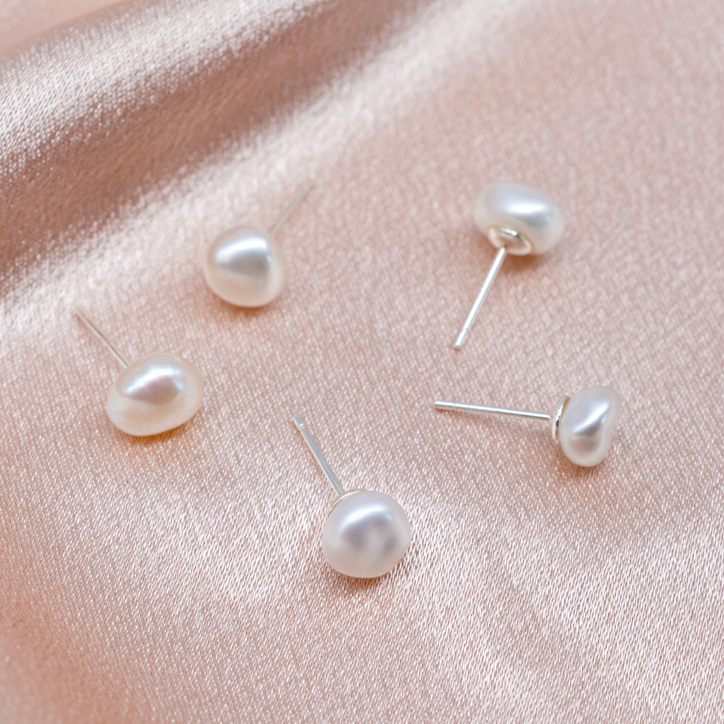 Barock SüßwasserPerle 925 Sterling Silber Ohrstecker
