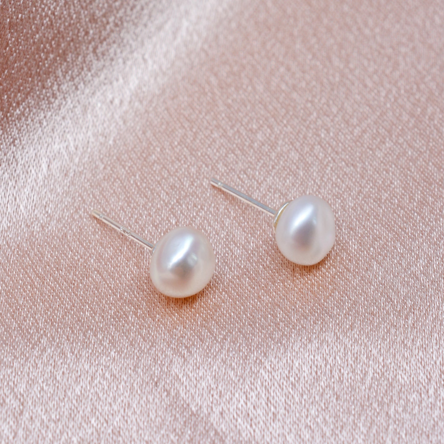 Barock SüßwasserPerle 925 Sterling Silber Ohrstecker