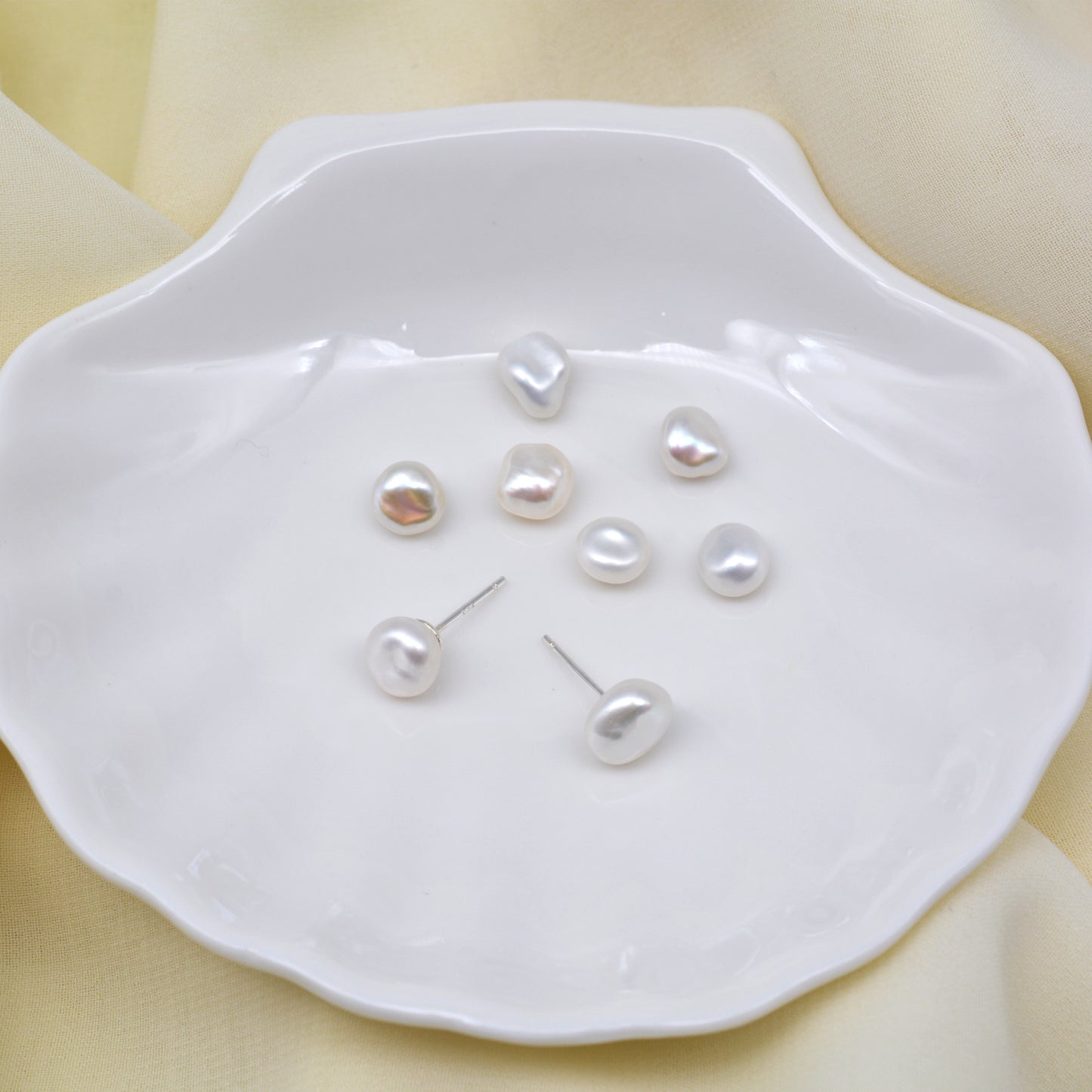 Barock SüßwasserPerle 925 Sterling Silber Ohrstecker