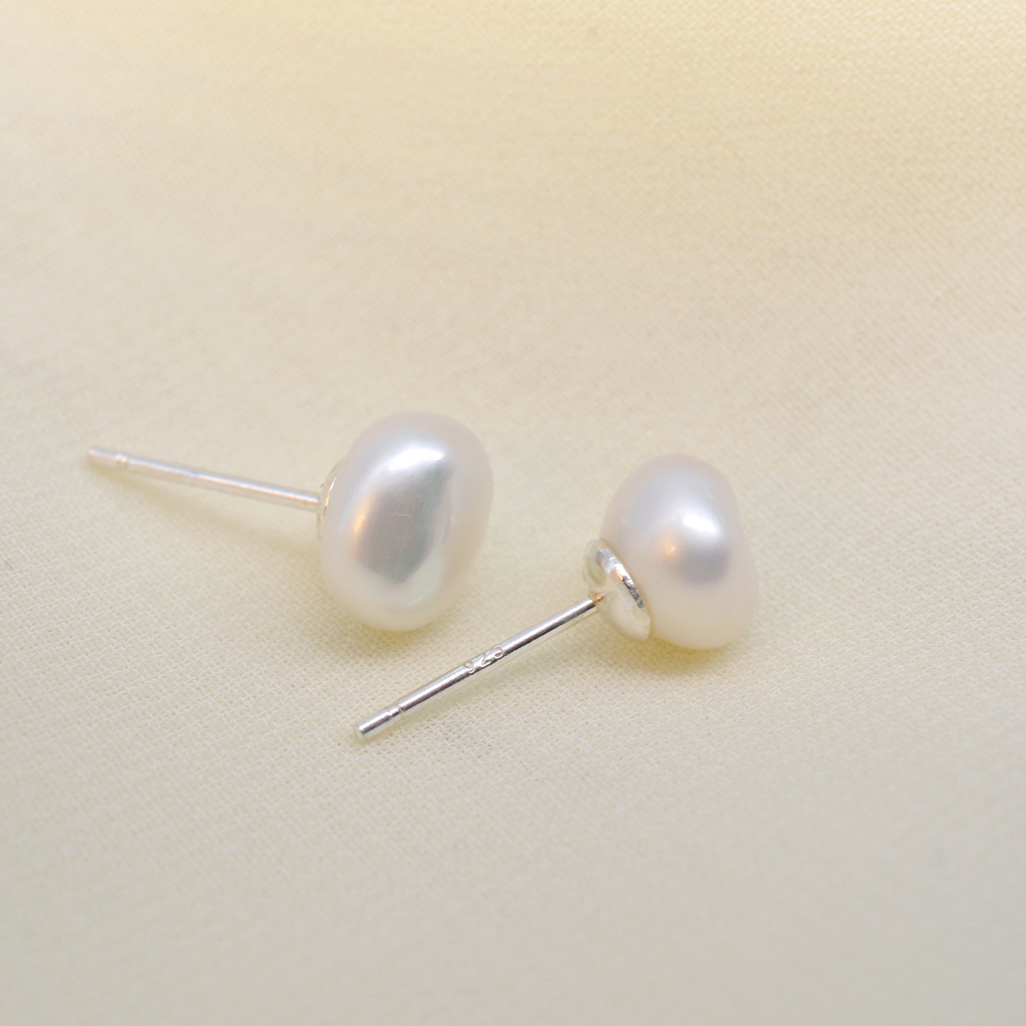 Barock SüßwasserPerle 925 Sterling Silber Ohrstecker