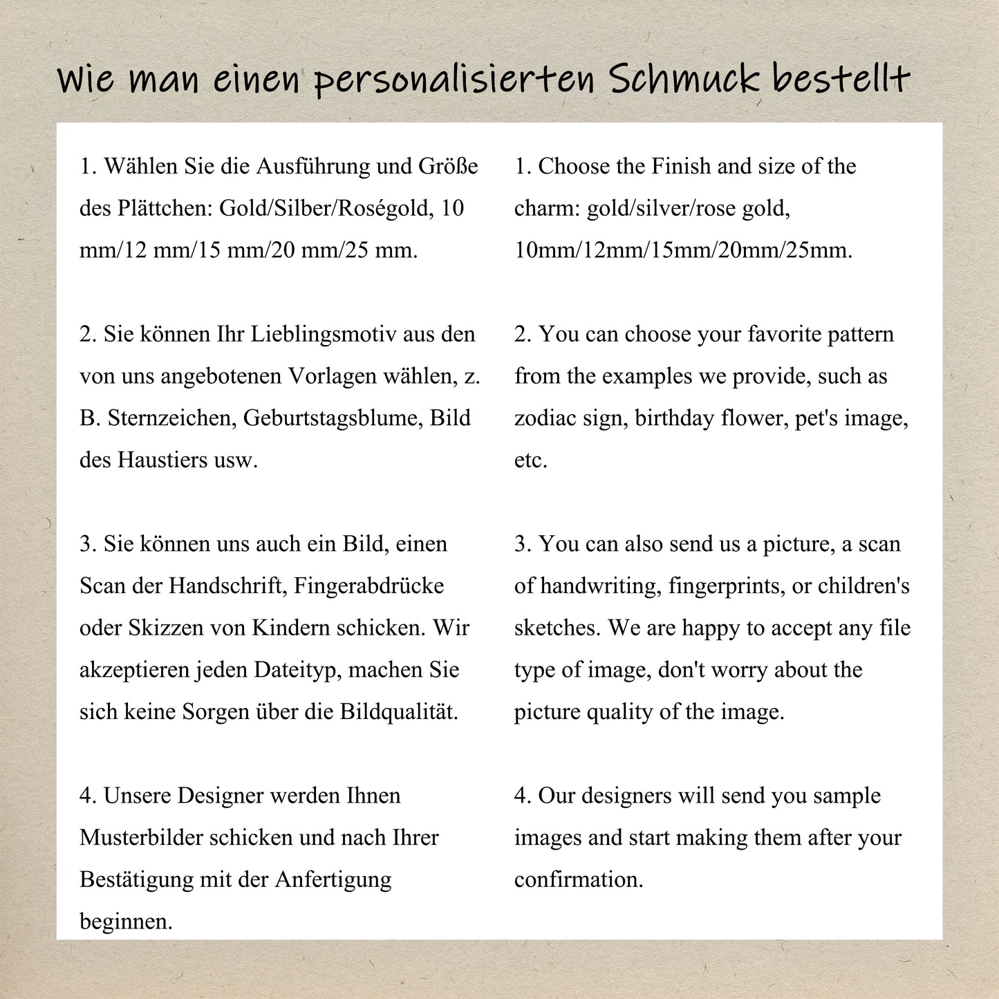 Benutzerdefinierte Armband