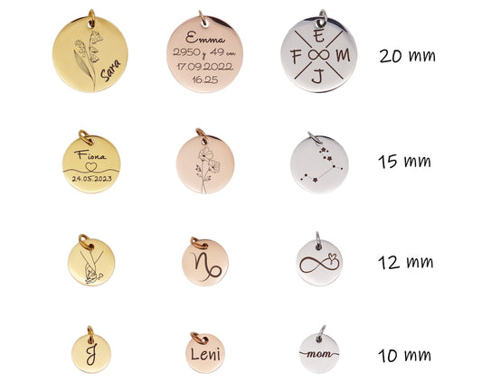 Personalisierter Gravierter "add on" Plättchen